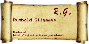 Rumbold Gilgames névjegykártya